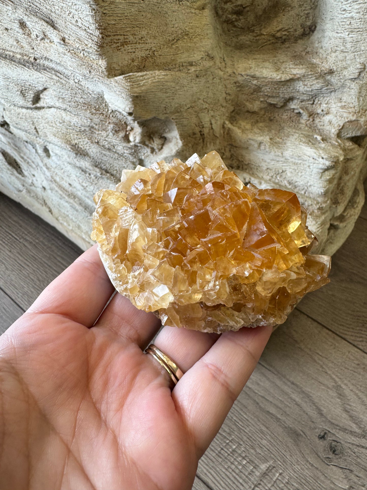 Golden Yellow Cubic Calcite