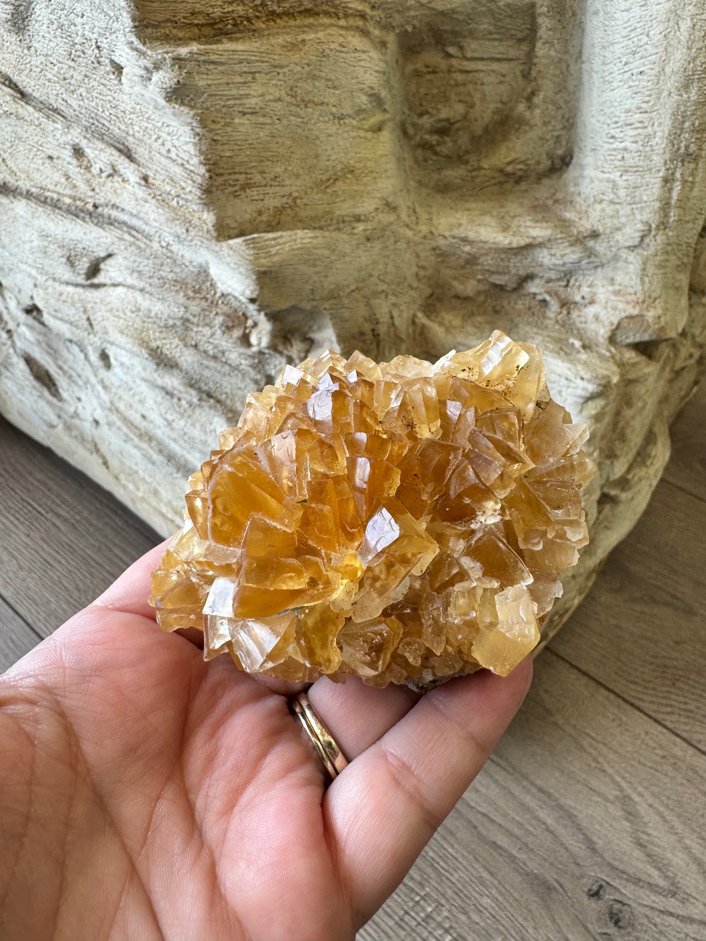 Golden Yellow Cubic Calcite