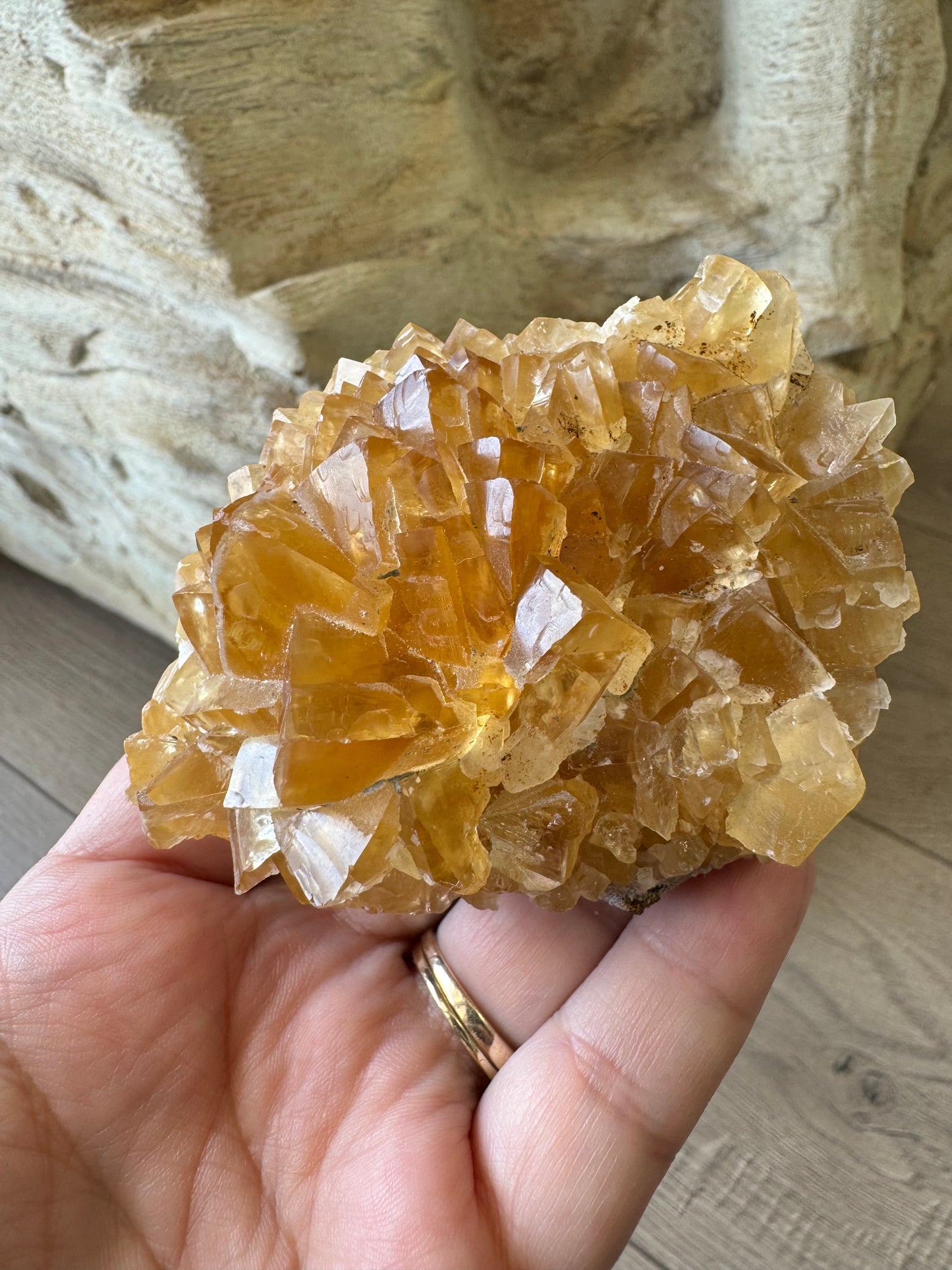 Golden Yellow Cubic Calcite