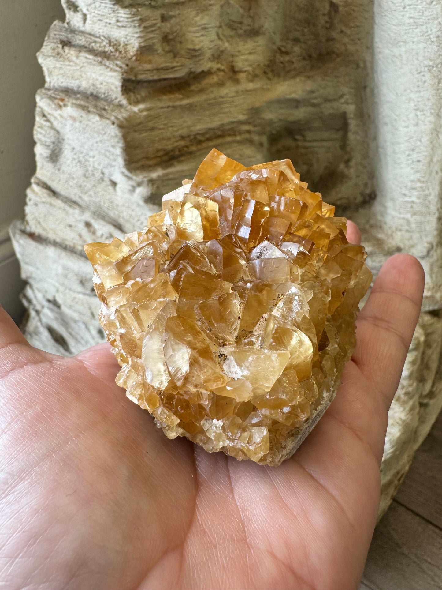 Golden Yellow Cubic Calcite